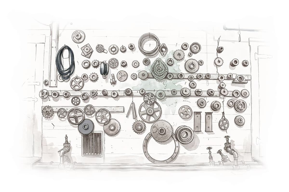 Ink and wash painting of Gulf of Georgia Cannery.