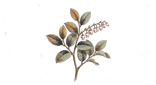 A hand-coloured natural history plate of a salal.