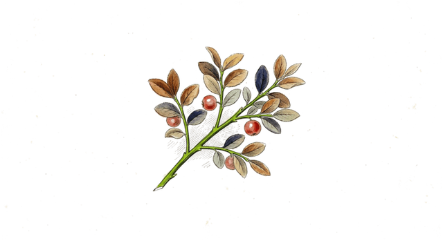 A hand-coloured natural history plate of a red huckleberry.